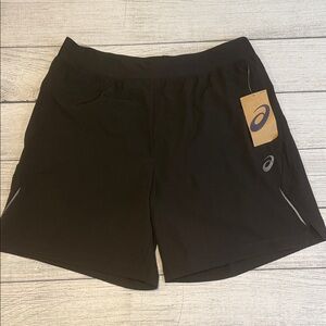 Men’s ASICS 7” Inseam Running Shorts Size M Black NWT